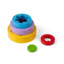 Bigjigs Toys - Fa virág torony építő - JátékManufaktúra