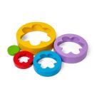 Bigjigs Toys - Fa virág torony építő - JátékManufaktúra