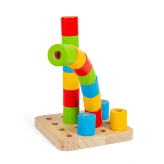 Bigjigs Toys - Egyensúlyozó hengerek talapzaton - JátékManufaktúra