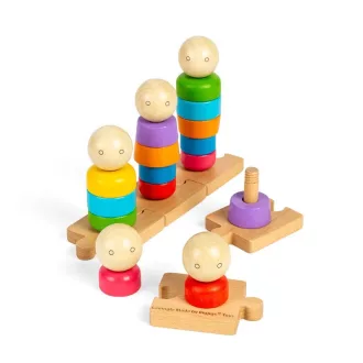 Bigjigs Toys - Rakosgató Szivárvány család - JátékManufaktúra