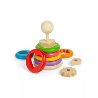 Bigjigs Toys - Formák rakása rúdra - JátékManufaktúra