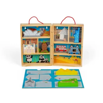 Bigjigs Toys - Fa utazó játékkészlet - JátékManufaktúra