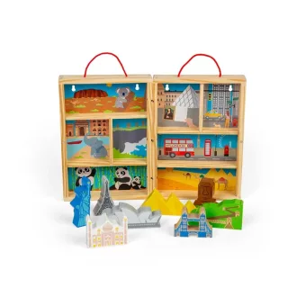 Bigjigs Toys - Fa utazó játékkészlet - JátékManufaktúra