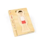 Bigjigs Toys - Fa puzzle, Fiú anatómia - JátékManufaktúra