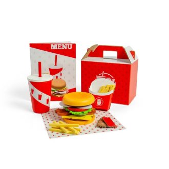 Bigjigs Toys - Hamburger és hasábburgonya készlet - JátékManufaktúra