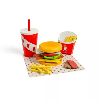 Bigjigs Toys - Hamburger és hasábburgonya készlet - JátékManufaktúra