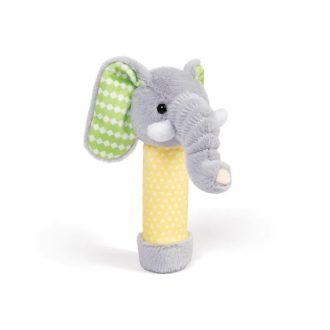 Bigjigs Toys - Plüss csörgő Elefánt - JátékManufaktúra