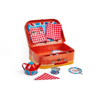 Bigjigs Toys - Teáskészlet bőröndben London - JátékManufaktúra