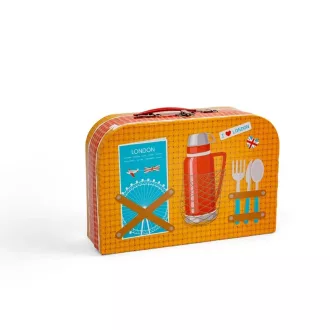 Bigjigs Toys - Teáskészlet bőröndben London - JátékManufaktúra
