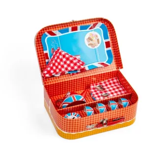Bigjigs Toys - Teáskészlet bőröndben London - JátékManufaktúra
