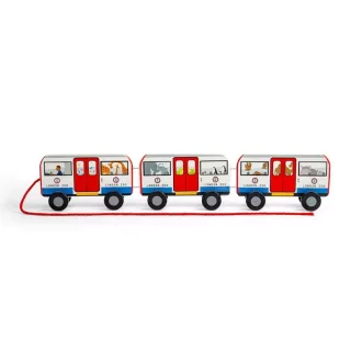 Bigjigs Toys - Húzós játék, Londoni metró - JátékManufaktúra