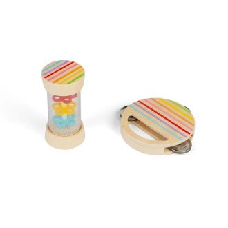 Bigjigs Toys - Mini szett esőbot és tamburin - JátékManufaktúra