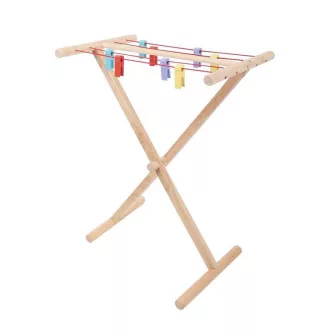 Bigjigs Toys - Fa ruhaszárító állvány - JátékManufaktúra