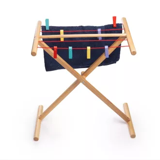 Bigjigs Toys - Fa ruhaszárító állvány - JátékManufaktúra