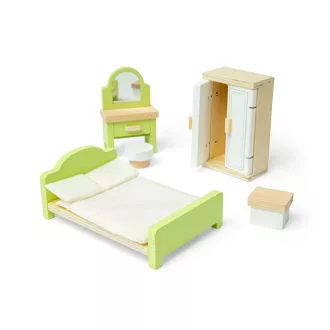 Bigjigs Toys - Babaház bútor - Hálószoba - JátékManufaktúra
