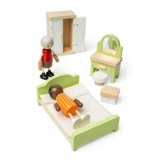 Bigjigs Toys - Babaház bútor - Hálószoba - JátékManufaktúra
