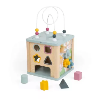 Bigjigs Toys - Motorikus aktivitási kocka labirintussal - JátékManufaktúra