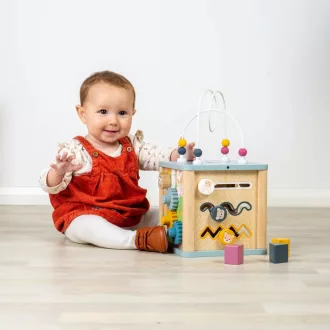 Bigjigs Toys - Motorikus aktivitási kocka labirintussal - JátékManufaktúra