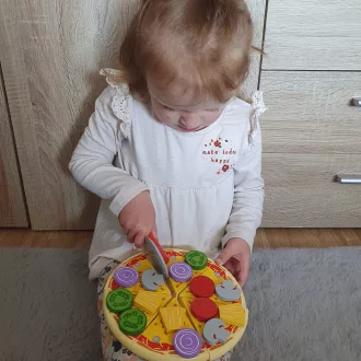 Bigjigs Toys - Fa szeletelős pizza - JátékManufaktúra