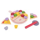 Bigjigs Toys - Fa szeletelős pizza - JátékManufaktúra