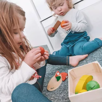 Bigjigs Toys - Fa gyümölcsök dobozban - JátékManufaktúra