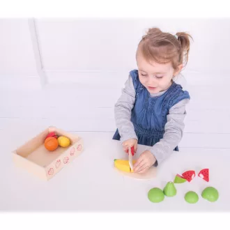 Bigjigs Toys - Fa gyümölcsök dobozban - JátékManufaktúra