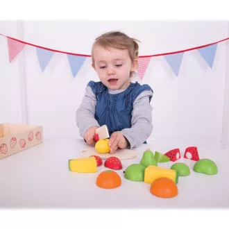 Bigjigs Toys - Fa gyümölcsök dobozban - JátékManufaktúra