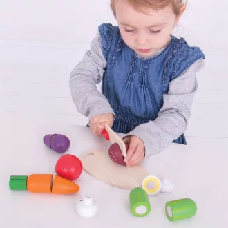 Bigjigs Toys - Fa zöldségek dobozban - JátékManufaktúra
