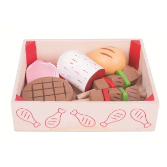 Bigjigs Toys - Fa felvágottak dobozban - JátékManufaktúra