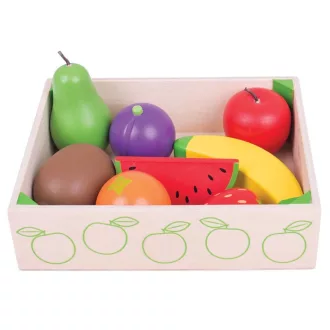Bigjigs Toys - Doboz gyümölcsökkel - JátékManufaktúra
