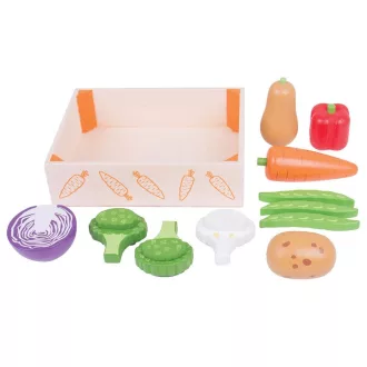 Bigjigs Toys - Doboz zöldségekkel - JátékManufaktúra