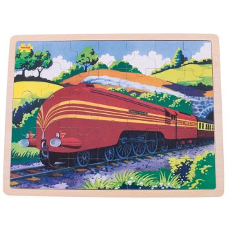 Bigjigs Toys - Fa puzzle történelmi vonat Hamilton hercegnője (35 db) - JátékManufaktúra