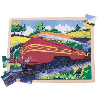 Bigjigs Toys - Fa puzzle történelmi vonat Hamilton hercegnője (35 db) - JátékManufaktúra