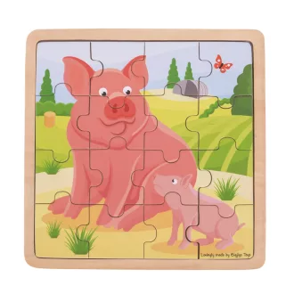 Bigjigs Toys - Puzzle Malac malaccal - JátékManufaktúra