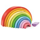 Bigjigs Baby - Fa szivárvány építő, nagy - JátékManufaktúra