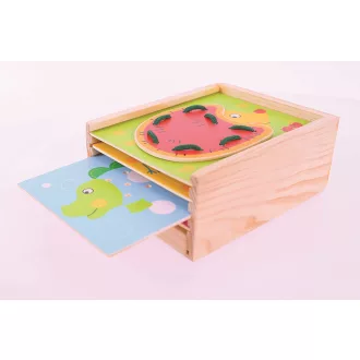 Bigjigs Toys - Fűzős állatfigurák - JátékManufaktúra