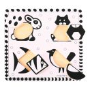 Bigjigs Toys - Fa formaberakó puzzle: fekete-fehér formák 2 - JátékManufaktúra