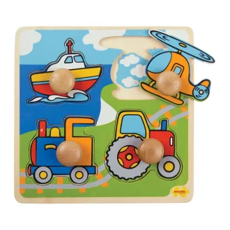 Bigjigs Toys - Formaberakó puzzle közlekedés - JátékManufaktúra
