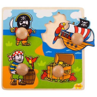 Bigjigs Toys - Formaberakó puzzle kalózok - JátékManufaktúra
