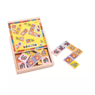 Bigjigs Toys - Fa dominó állatokkal - JátékManufaktúra