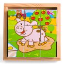 Bigjigs Toys - Képes kockák Állatok (9 db) - JátékManufaktúra