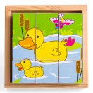 Bigjigs Toys - Képes kockák Állatok (9 db) - JátékManufaktúra