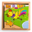 Bigjigs Toys - Képes kockák Állatok (9 db) - JátékManufaktúra