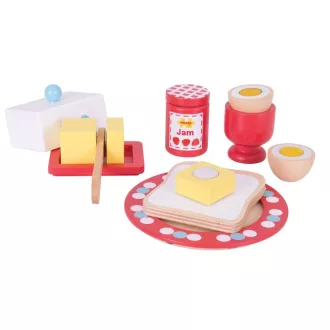 Bigjigs Toys - Fa reggeliző készlet - JátékManufaktúra