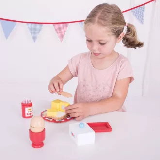 Bigjigs Toys - Fa reggeliző készlet - JátékManufaktúra