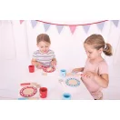 Bigjigs Toys - Fa étkészlet pöttyökkel - JátékManufaktúra