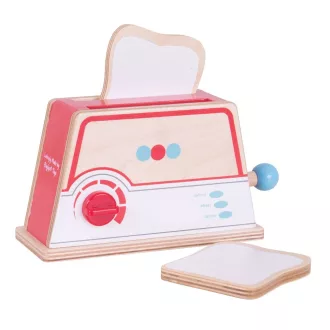 Bigjigs Toys - Fa kenyérpirító pöttyös - JátékManufaktúra