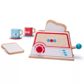 Bigjigs Toys - Fa kenyérpirító pöttyös - JátékManufaktúra