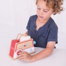 Bigjigs Toys - Fa kenyérpirító pöttyös - JátékManufaktúra