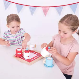 Bigjigs Toys - Pöttyös teáskészlet - JátékManufaktúra